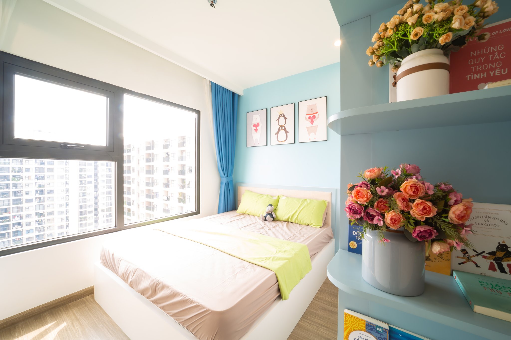 rèm vải một màu