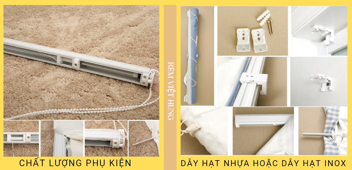 Mẫu phụ kiện rèm roman