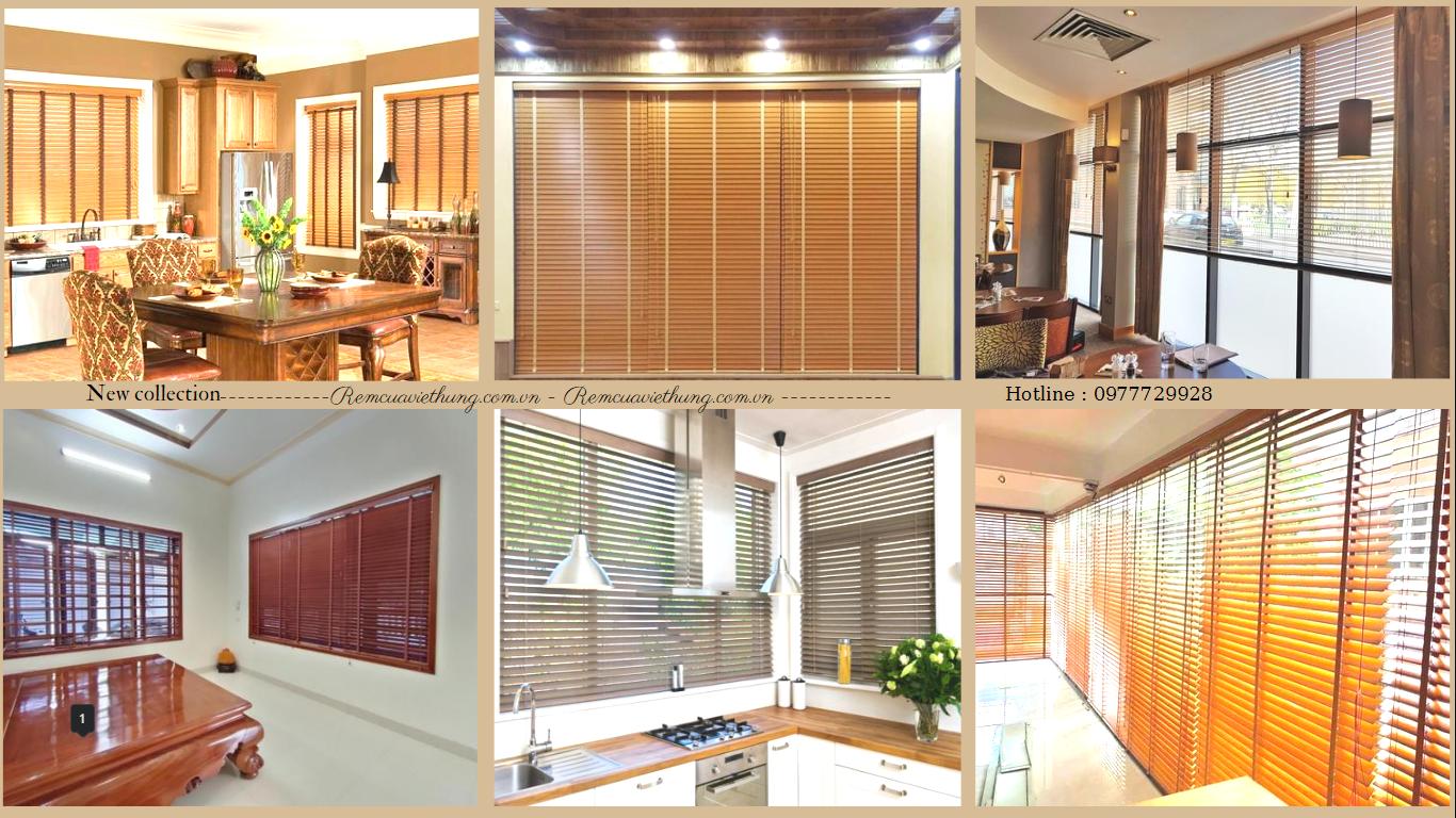 Thi công rèm sáo gỗ