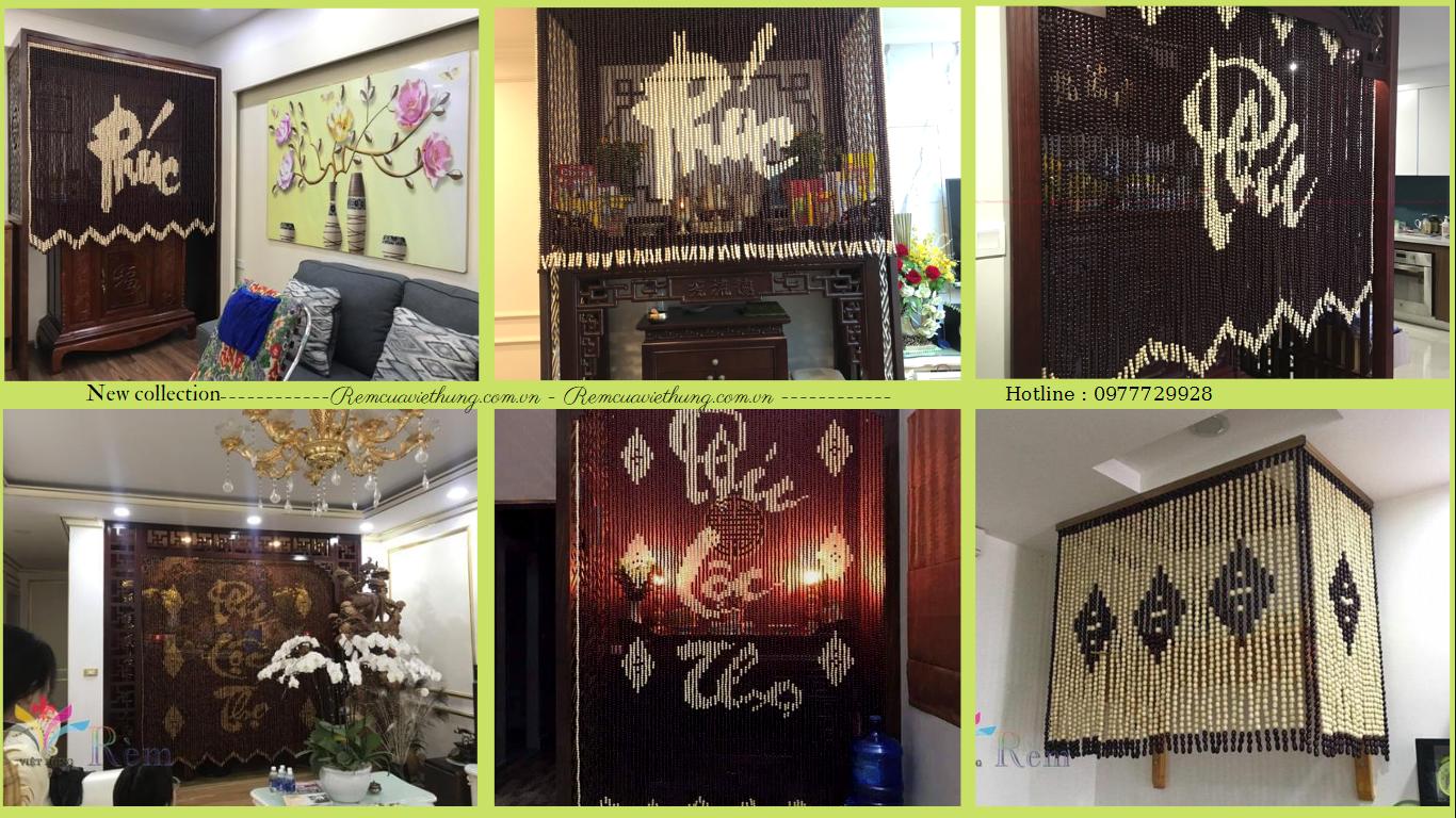 Rèm hạt gỗ hương