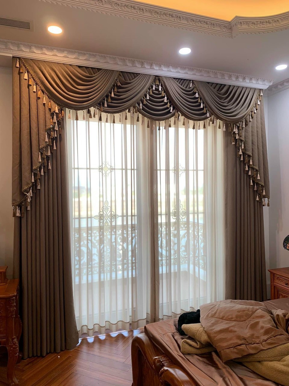 Rèm vải phòng ngủ tân cổ điển Rèm vải phòng ngủ tân cổ điển