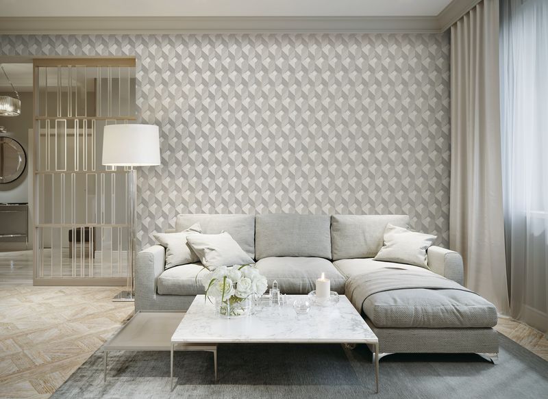 Giấy dán tường màu ghi 